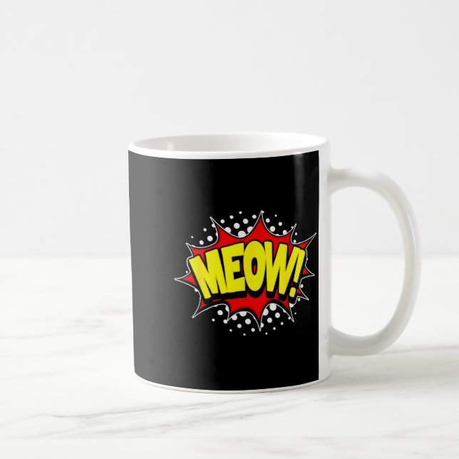 Mug Miau de chat drôle ! verbe mot d'action style de b (Droite)