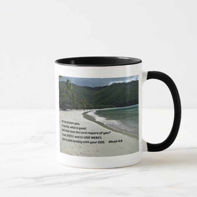 Mug Micah 6:8 Il vous a montré, ô mortel, .... (Droite)
