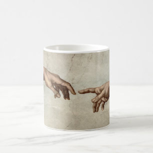 Mug Michaelangelo mains création adam dieu