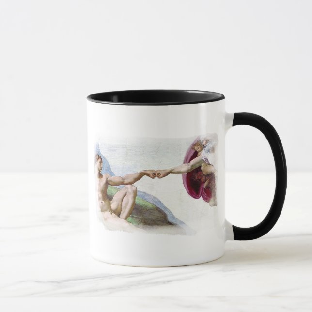 Mug Michelangelo Création De L'Homme - Dieu Adam Check (Droite)