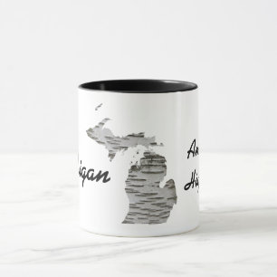 Mug Michigan - Amérique à cinq bouchons avec écorce
