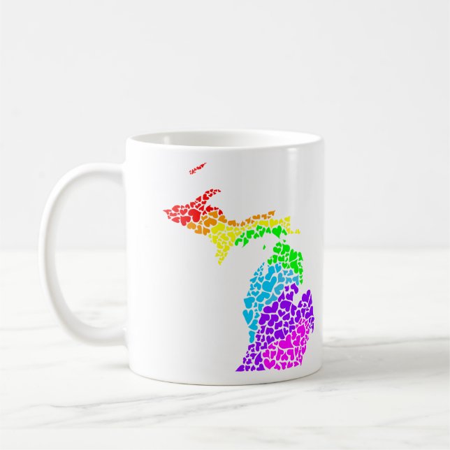 Mug michigan pride : arc-en-ciel (Gauche)