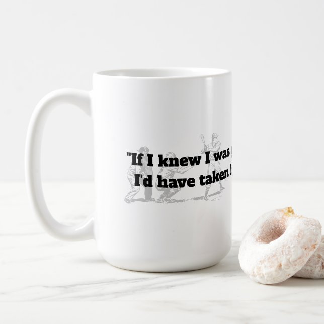 Mug Mickey Mantle Citation Sur Vivre Une Longue Vie (Avec donut)