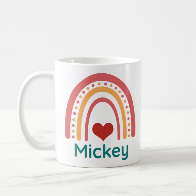 Mug Mickey Vintage Boho arc-en-ciel (Gauche)