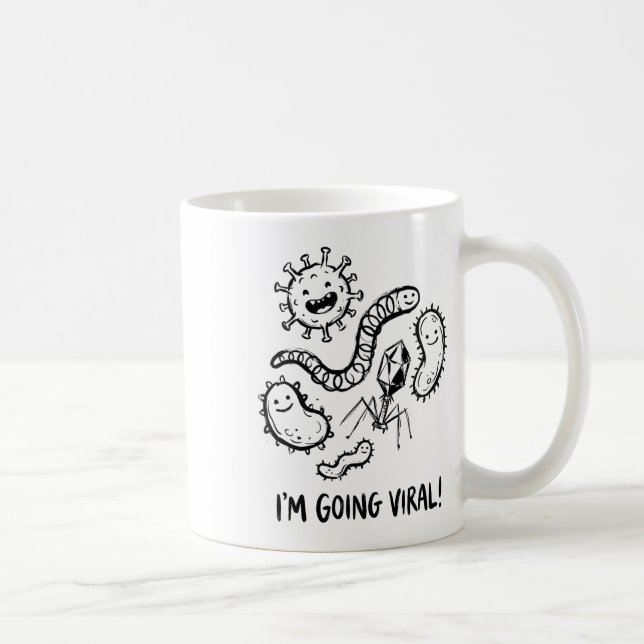Mug Microbe Mignon Bactérie Virus Biologie Prof Humour (Droite)