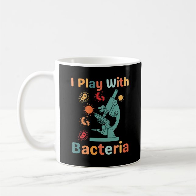 Mug Microbiologiste vintage Je Joue Avec Les Bactéries (Gauche)