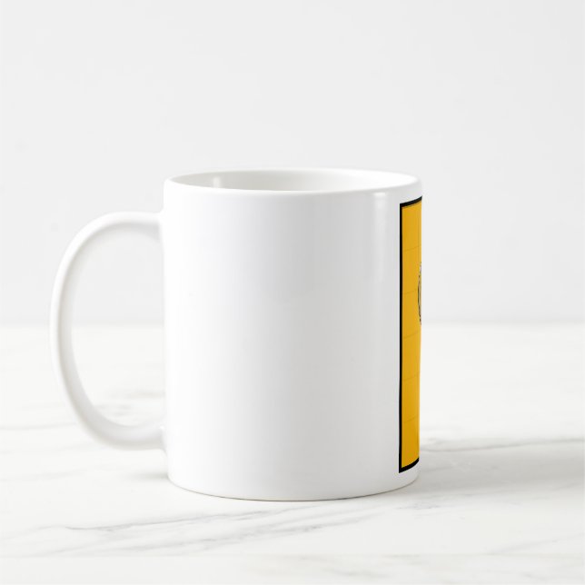 Mug Microphone Rétro sur Jaune Gras (Gauche)