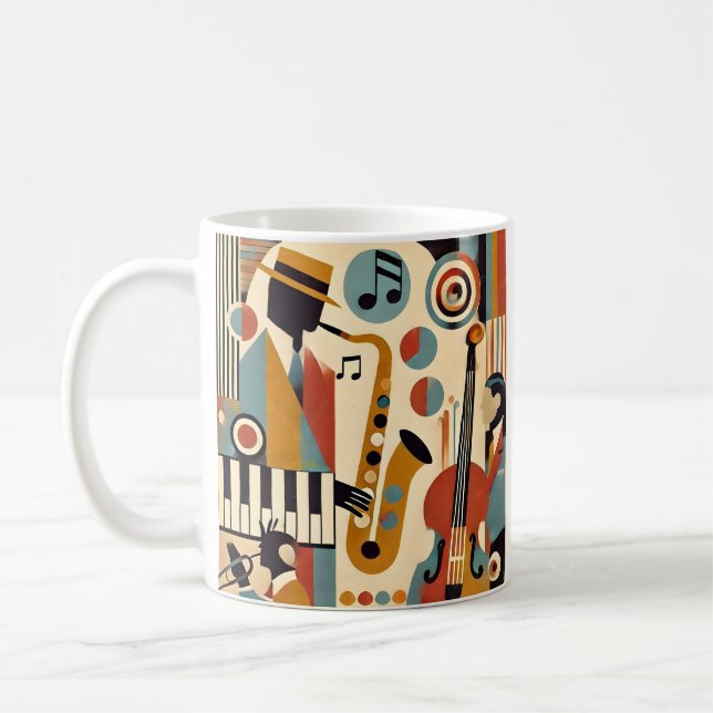 Mug Mid Century Jazz Age Modern Minimalist Trio (Gauche)