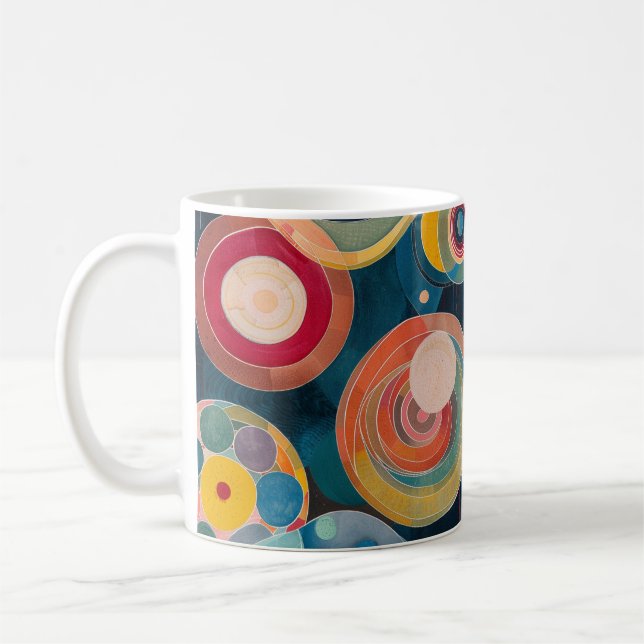 Mug Mid Century Mod Circles dans le style Hilma af Kli (Gauche)