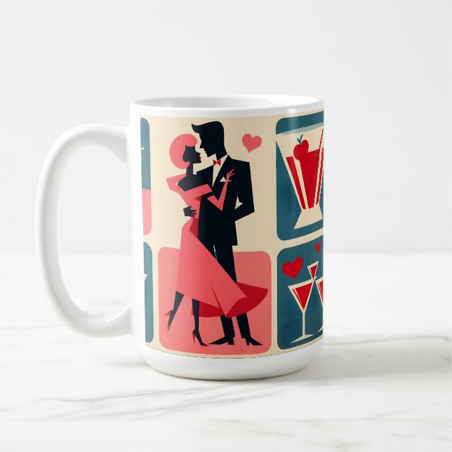 Mug Mid Century moderne Valentine Dancing Couple (Gauche)