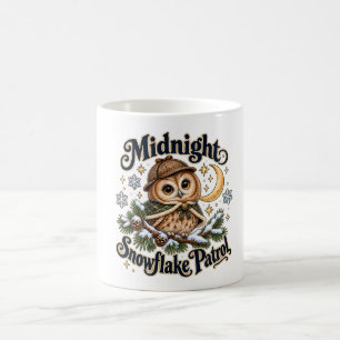 Mug Midnight Snowflake Patrol Detective Owl