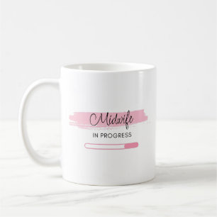 Mug Midwoman Brushstroke Heart Nom personnalisé