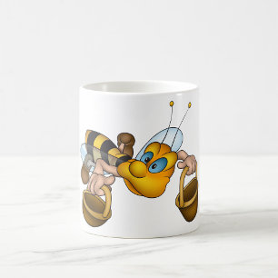 Mug Miel abeille avec paniers Amusants Animation Bee