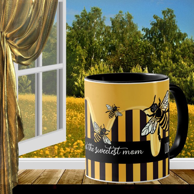 Mug Miel Bee Sweet Striped Fête des Mères (Créateur téléchargé)