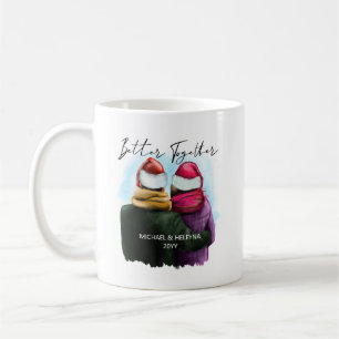 Mug Mieux ensemble écriture aquarelle couple Noël