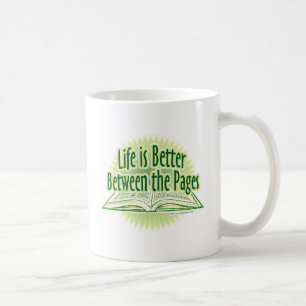 Mug Mieux entre les pages Lecture verte amusant