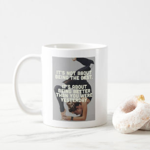 Mug Mieux que hier - Motivation du yoga féminin