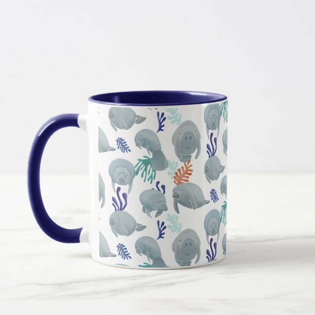Mug Mignées Manates Avec Motif Bulles (Gauche)