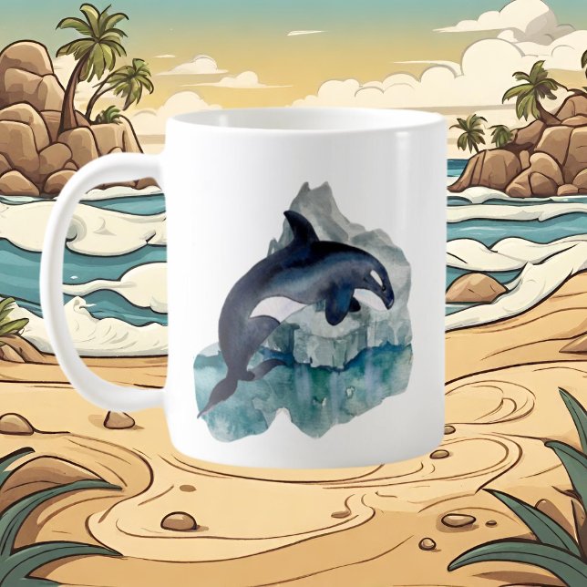Mug mignon Amateurs de baleines arctiques ajouter mono (Créateur téléchargé)