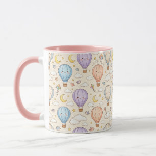 Mug Mignon ballon à air chaud Kawaii motif sans coutur