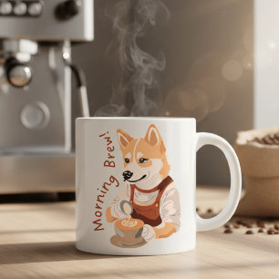 Mug Mignon Barista Shiba Inu Amateur de Café Matinal