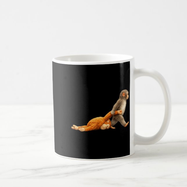 Mug Mignon bébé singe coup de poing combattant singe m (Droite)
