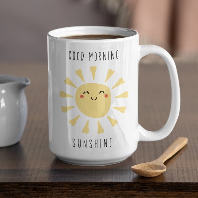 Mug Mignon Bonjour Soleil Kawaii (Créateur téléchargé)