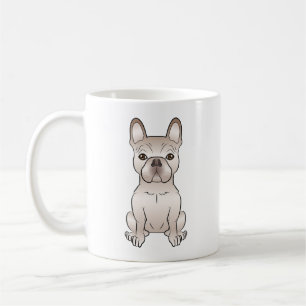 Mug Mignon Bouledogue Français couleur crème assis
