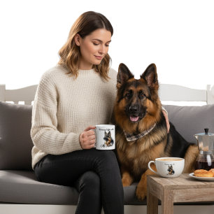 Mug  Mignon  Browns  'Café du matin avec mon berger'