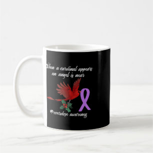 Mug Mignon Cardinal Violets Ruban Sensibilisation Au S