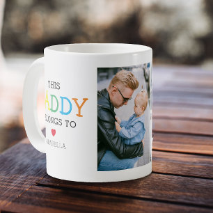 Mug Mignon 'Ce Papa Appartient À' Photo Collage