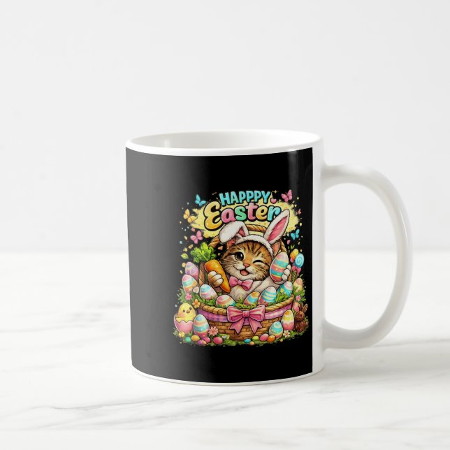 Mug Mignon Chat de Pâques Lapin Drôle de Chatons Cadea (Droite)