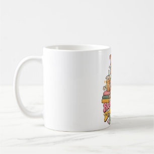 Mug Mignon Chat Grassouillet Lisant un Livre et Café M