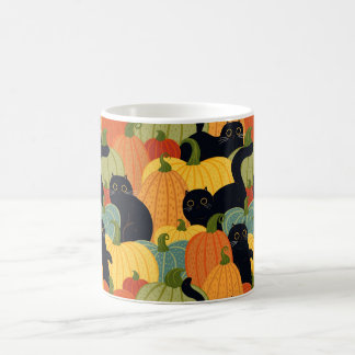 Mug Mignon chat noir et citrouille Halloween sans cout