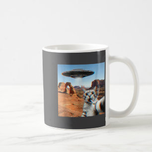 Mug Mignon Chat Selfie Avec Ufo Et Cigarette 