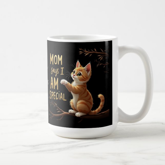 Mug Mignon chaton roux tabby Maman dit que je suis spé (Droite)