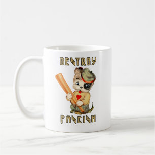 Mug Mignon Chien Rétro - Détruire le Fascisme