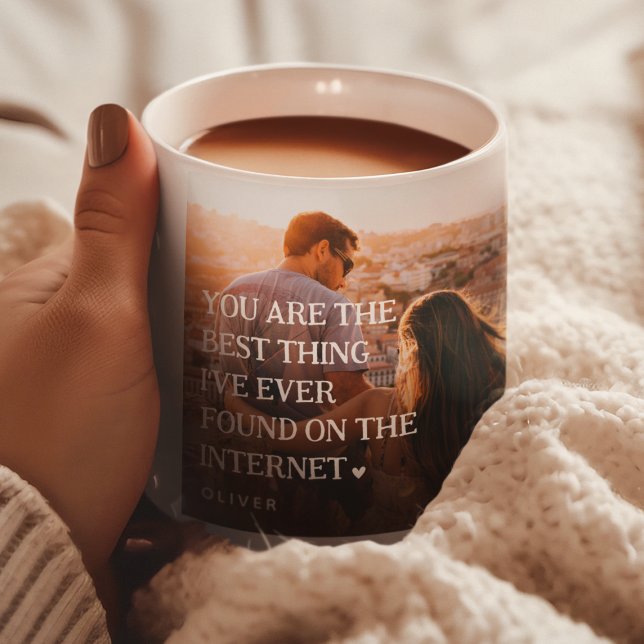 Mug Mignon couple de rencontres en ligne 4 Collage pho (Créateur téléchargé)