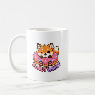 Mug Mignon Donut Renard Kawaii Ne T'inquiète Pas Pun D