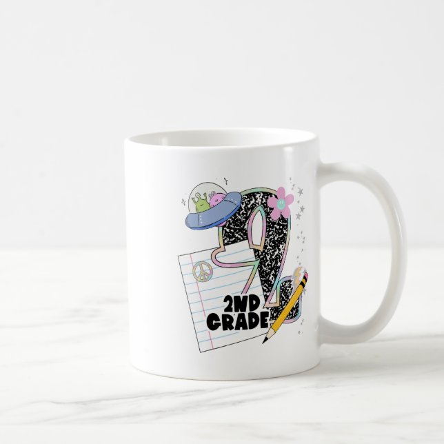 Mug Mignon élève de 2e année rentrée scolaire enseigna (Droite)