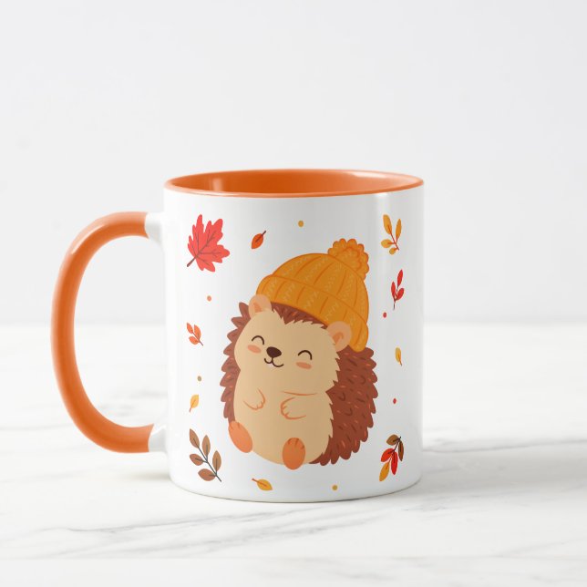 Mug Mignon hérisson souriant à l'aquarelle pour café d (Gauche)