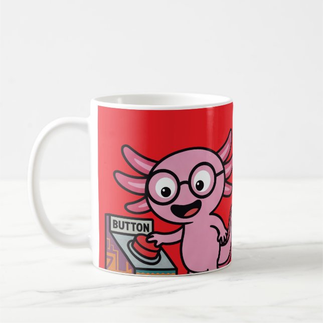 Mug Mignon Je me pose des questions de axolotl aztèque (Gauche)