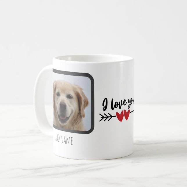 Mug Mignon Je t'aime illustration deux photo avec le n (Devant gauche)
