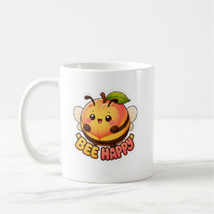 Mug Mignon Kawaii Abeille Pêche Joyeuse Blague Drôle