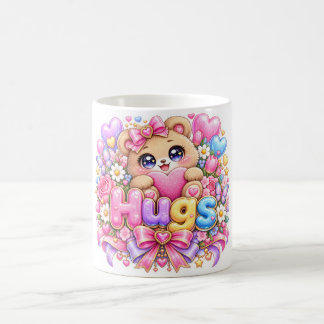 Mug Mignon Kawaii Câlins Ours en Peluche Pastel Rose F