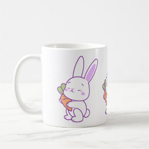 Mug Mignon Lapin Violet Pastel Carotte