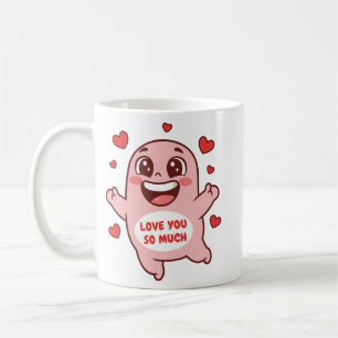 Mug Mignon Monstre Rose T'aime Tellement Art