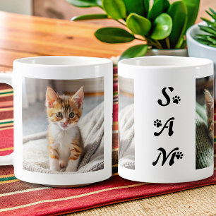 Mug mignon nom de la photo du chat moderne