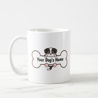 Mug Mignon Os de Chien de Dessin Animé Nom Personnalis