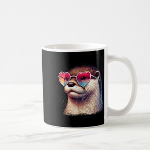 Mug Mignon Otter Saint-Valentin Cœur Manches Courtes F